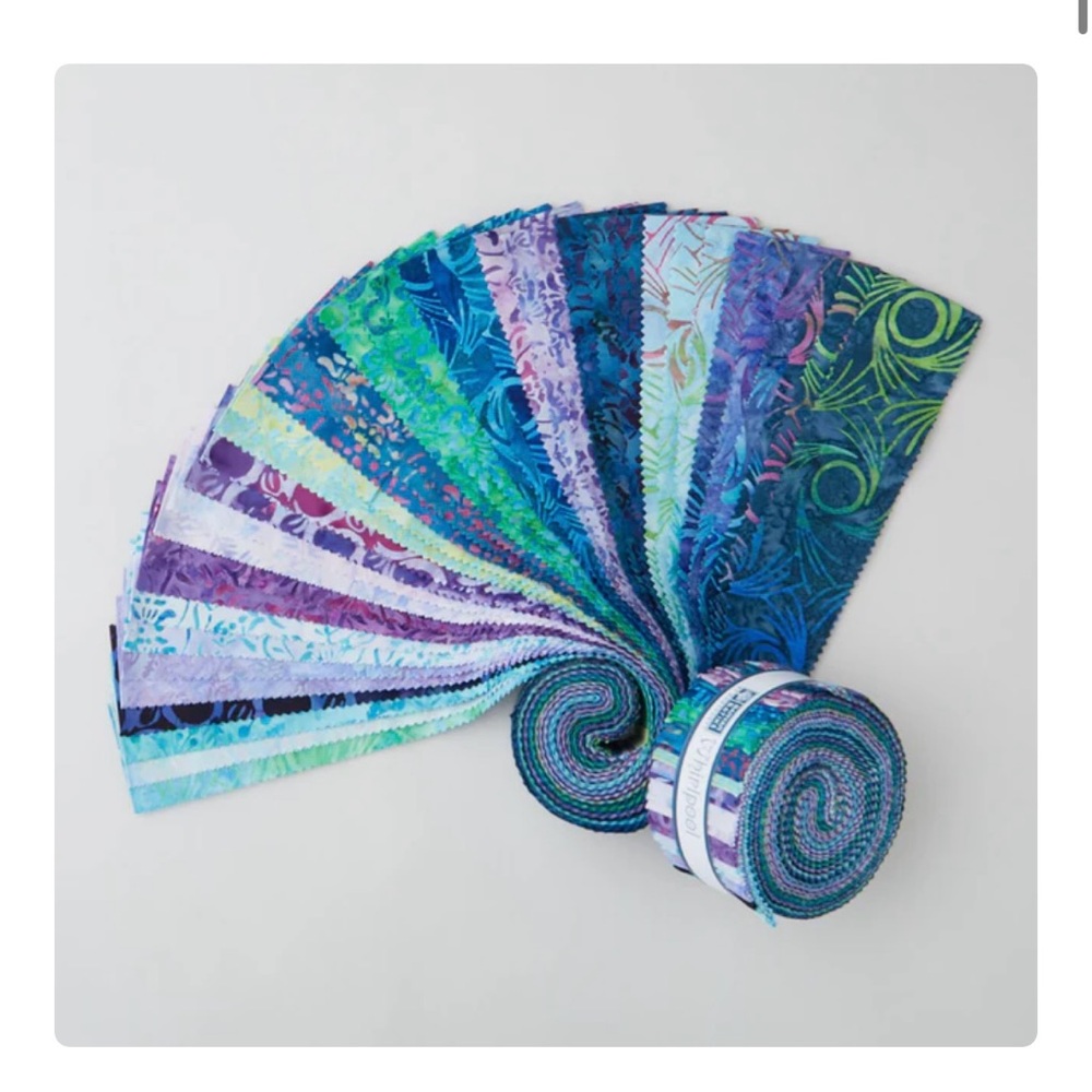 Whirlpool batik cotton jelly roll by Bantam Batiks for Northcott